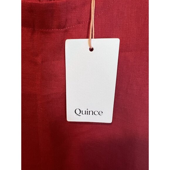 Quince 100% European Linen Tank Chile Red Size Small Classic Quiet Luxury NWT - Picture 7 of 10